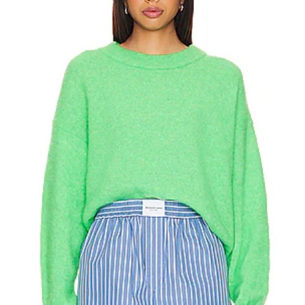 American Vintage Bright Green Crew Neck Sweater - Picture 1 of 4